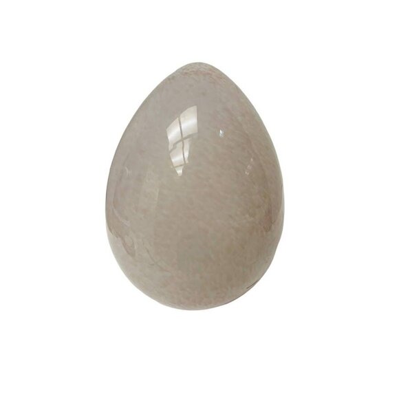 Glass Smoky Quartz Egg Spring Easter Decor Size 7" - Picture 4 of 10